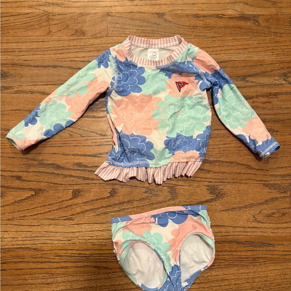 Colorful Floral Kids Bikini Set